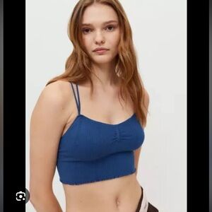 Urban outfitters blue Women's Strappy Crop Top s/xs